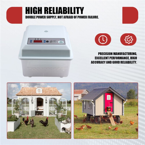 20Pcs Eggs Incubator Set Semi Automatic Household Brooder Farm Chicken  Duck Bird Egg Incubator EU Plug