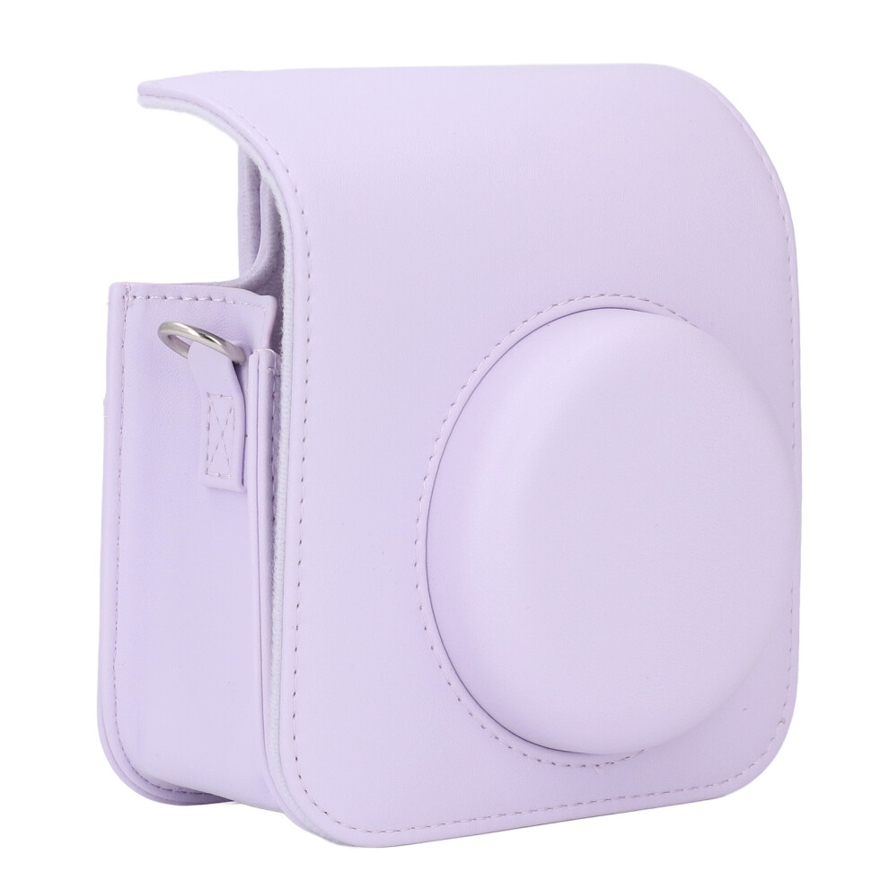 Instant Camera Case Portable Protective Storage Retro Pu Leather Bag Compatible With Mini12 Photography Purple 3102260856216