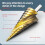 Step Drill Bit Set, 3Pcs Titanium Step Drill Bits, Metric 4mm to 32mm Drill Cone Bits for Metal, Wood, PVC C 3