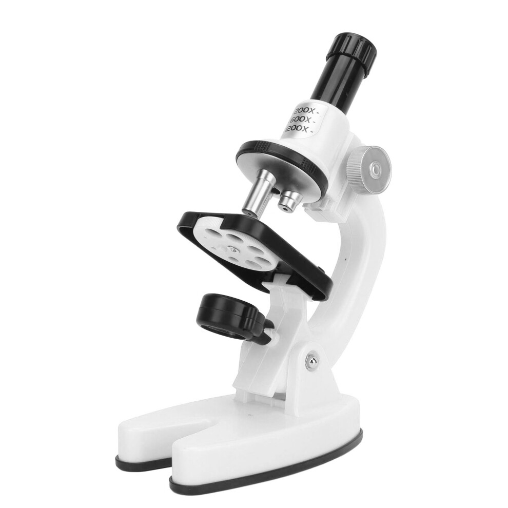 Kids Beginner Microscope Science Kit Portable 200Xâ1200X Microscope Kit Compatible With Kids Students Home School Laboratory White 3002970273658