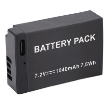 Camerabatterij met Type-C-interface, compatibel met EOSR50 RP R10 R8 T8i T7i T6i T6s SL2 SL3 M3 M5 M6 7,2V