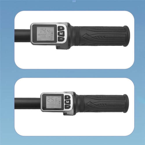 124DX 36V/48V LCD Display de Quantidade Elétrica com Interruptor EBike Speed Governing Throttle Grip Acelerador Elétrico