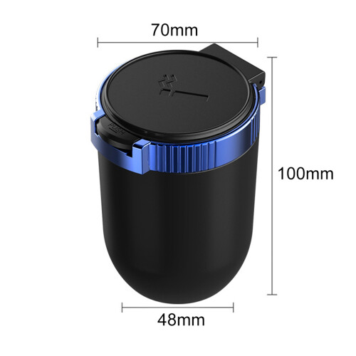Universal Car Ashtray with LED Light, Silver, 1007048mm 1