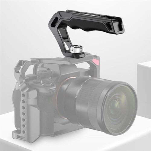 Camera Top Handle Rail Comfort Silicone Grip with Quick Release Clamp Handgrip for Dslr Camera Cage Video Rig