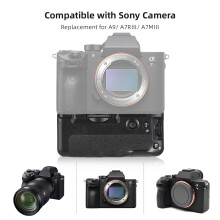 Poignée de batterie verticale VG-C3EMRC avec double emplacement pour batterie, compatible avec les appareils photo Sony A9/A7RⅢ/A7MⅢ