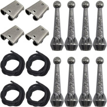 1 Set Iron Bolo Tie Findings Kit Bolo Tie Tips Replacement End Caps Kit Tie Buckle Accessories for Bolo Tie Making A