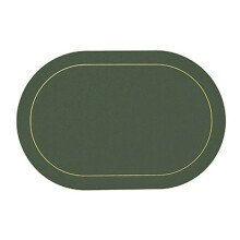 Table Leather Placemats Set of 1pcs,Washable for Dining,Heat-Resistant Non-Slip Insulation Waterproof Place Mats Green