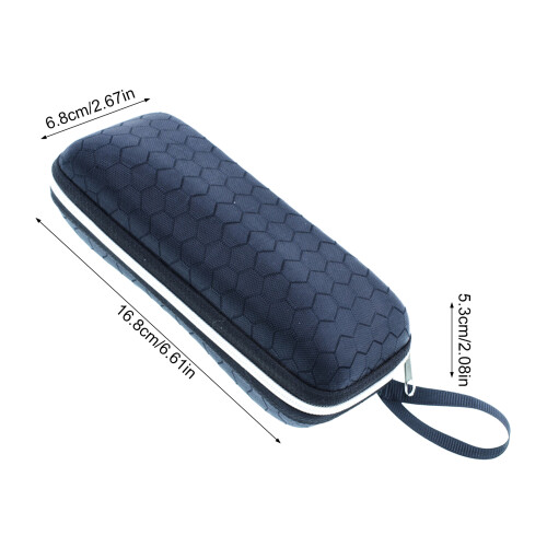(Black) Travel EVA Zippered Glasses Case 1