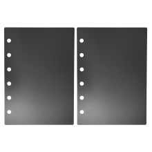 2Stk A7 Acryl Ringbuchhülle Schwarz - Nachfüllbarer Planer Organizer
