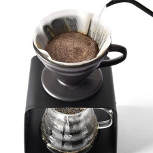 Coffee Dripper Stand Black Metal Coffee Extraction Drip Station Portable Coffee Making Accessories with Top Round Hole