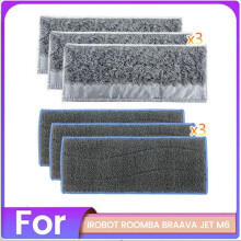 6PCS Mop Wet and Dry Cloth Kit for   BRAAVA JET M6 Sweeping Robot Accessories Replacement Cleaning Cloth