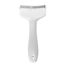 (White, S) Pet Deshedding Comb for Cats & Dogs, Painless