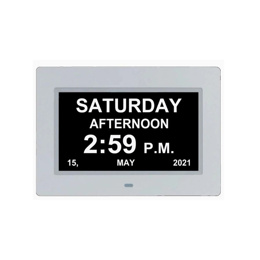 7 Inch Digital Calendar Alarm Clock Photo Frame Media Player,Large Dementia Alzheimers Clock 6033408973632