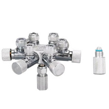 Ny Akvarium Flervägs CO2-Distributör Splittringsnålventil, Backventil Bubbelräknare för Solenoidregulator W02-06
