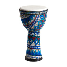 8-Zoll-Afrikanische PVC-Trommel mit Ziegenhautoberfläche, buntem Blumenmeer-Muster