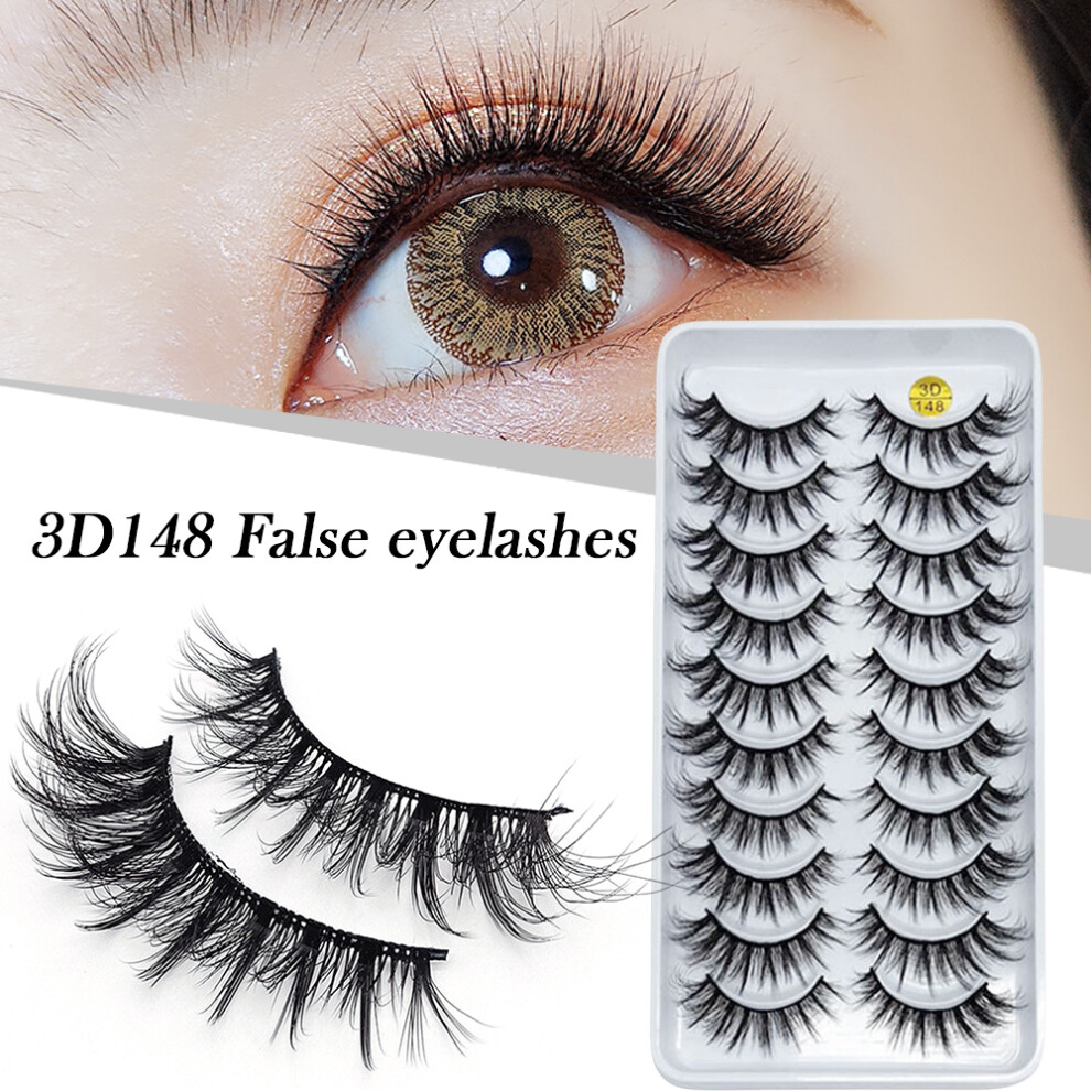 Hue-Grain 3D Fluffy False Eyelashes, 10 Pairs