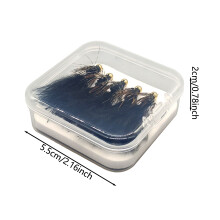(Five black pieces) Woolly Bugger Trout Lures with Sharp Hooks