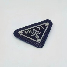 (Black) Metal Leather Brooch