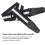 Elastic Guitar Strap 87 Inch Adjustable Cotton Microfiber Leather Black White 2