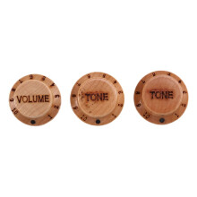 3 Pezzi Manopole per Chitarra In Legno Pulsanti di Controllo del Volume e del Tono Accessori Elettrici Tappi di Ricambio per Potenziometro per Basso