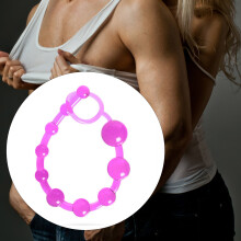 (Pink) Silicone Anal Plug with Safe Ring - Unisex
