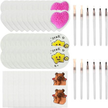 Papel Texturizado de Espuma Mágica, Kit de Pintura 3D con Espuma DIY con 12 Rotuladores de Agua, Esponja Mágica de Dibujo 3D para Acrílico B