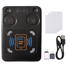 NFC RFID Chip Card Reader Copier+3XUID Card IC 13.56Mhz ID 125Khz 250Khz 375Khz RFID Token Clone Duplicator
