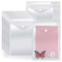 40 Pack Stamp and Die Storage Pockets, Reusable Envelopes Waterproof Sticker Organizer Receipt Holder (7Inchx9.4Inch)