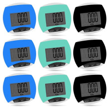 9-Pack Simple Pedometer for Walking Step Counting, Portable Clip- Step Tracker for Recording Calorie Consumption