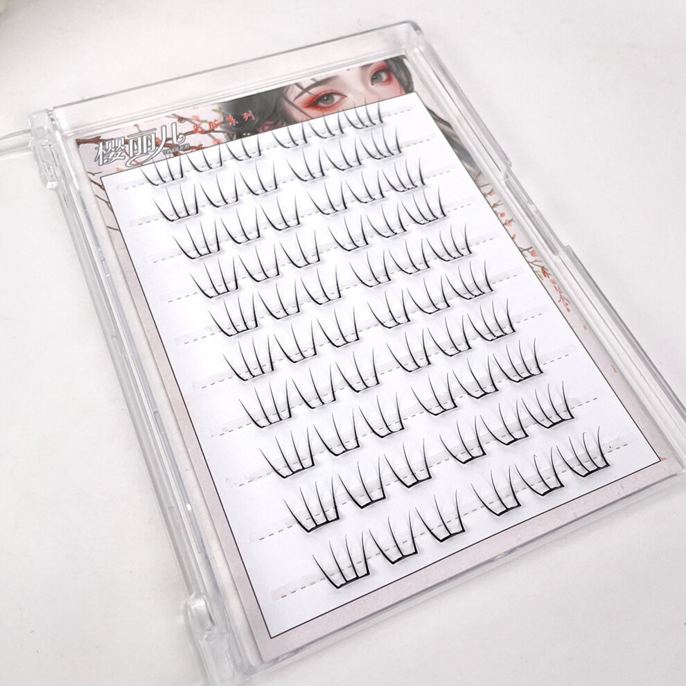 Phui-Pet-Supplies Reusable C-Curl False Eyelashes, Glue-Free