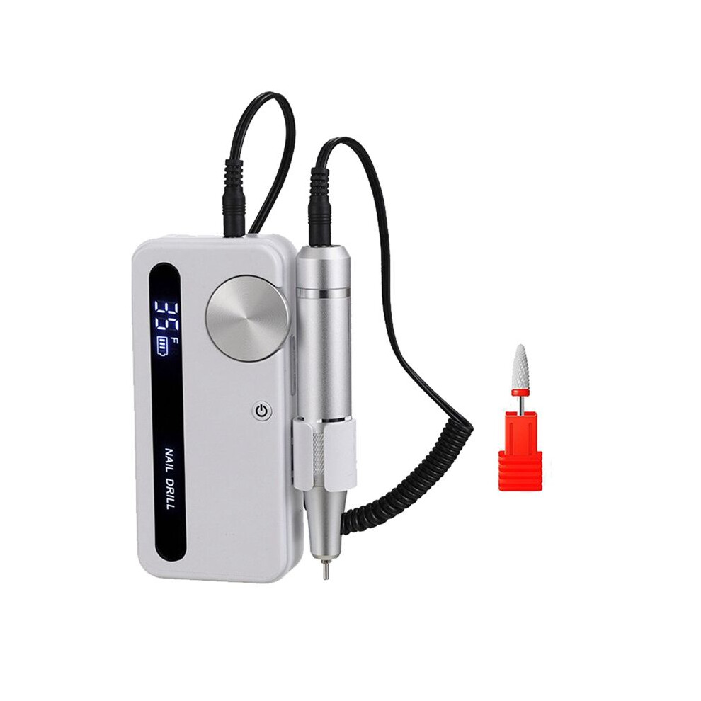 Electric Nail File 35000RPM Professional Electric Nail Drill Manicure Machine with Pause Mode for Acrylic Gel Nails,B