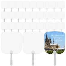 Handheld Set,Sublimation Fans Blank Double-Sided Sublimation Paddle Fan Blanks,DIY Hand Fans for Church Wedding 30 Pcs
