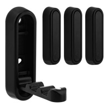 4PCS Gold Foldable Wall Hooks, Metal Foldable Hooks Wall Wount for Bathroom, Kitchen, Bedroom Black