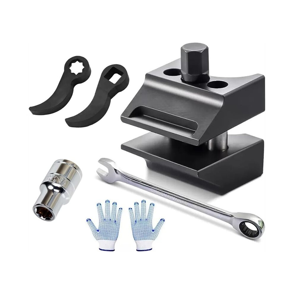 Automotive Suspension Strut Separator Tool Kit, Including A Pry Bar Wrench Adapter And Gloves, Compatible 4713211497694