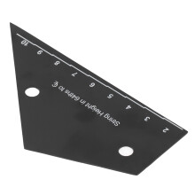 Medidor de acción de cuerdas de guitarra, acero inoxidable recubierto de negro