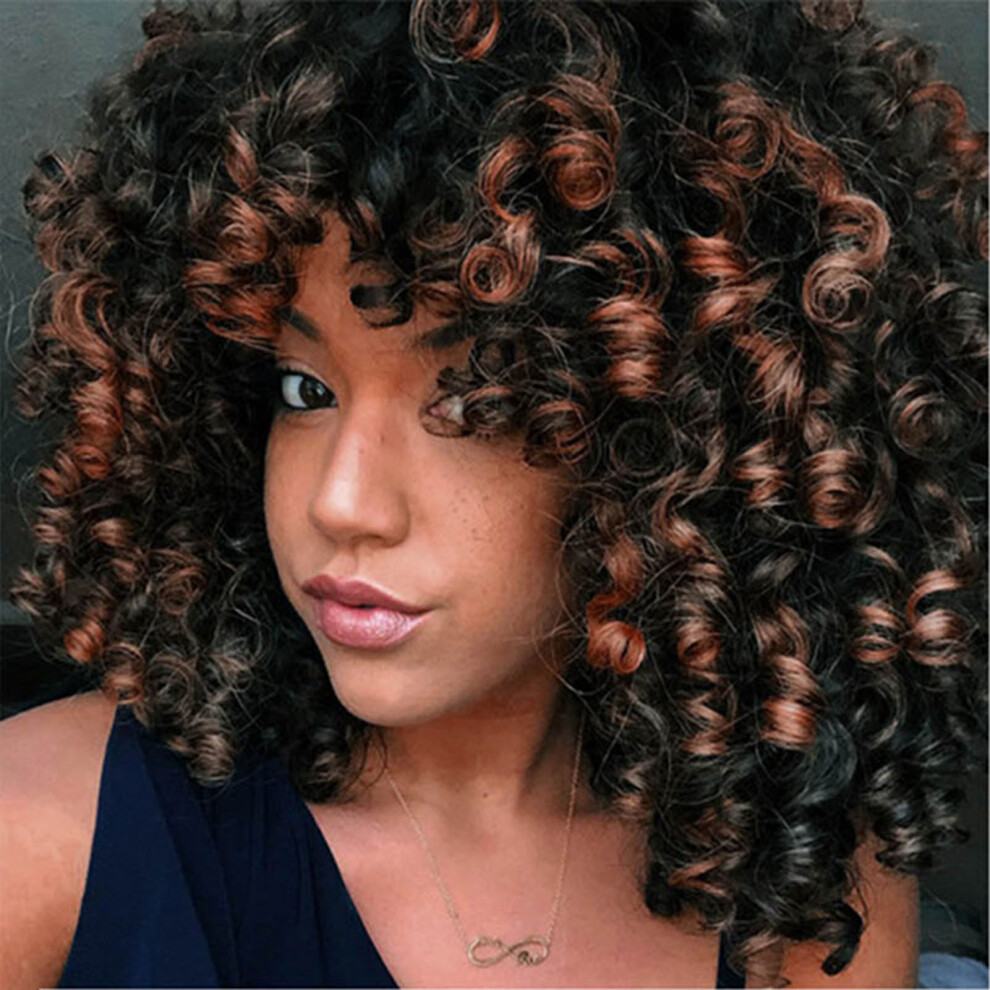Penghui-Toys Unisex Brown (Brown) Curly Shoulder-Length Wig For Women - Daily Use