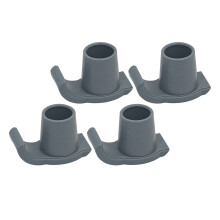 4 pièces patins glissants en caoutchouc pour déambulateur 8x5 cm gris