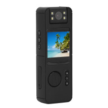 Bodycam met audio- en video-opname, Full HD 1080p, USB Type-C, 180 graden draaibaar, beeldstabilisatie.
