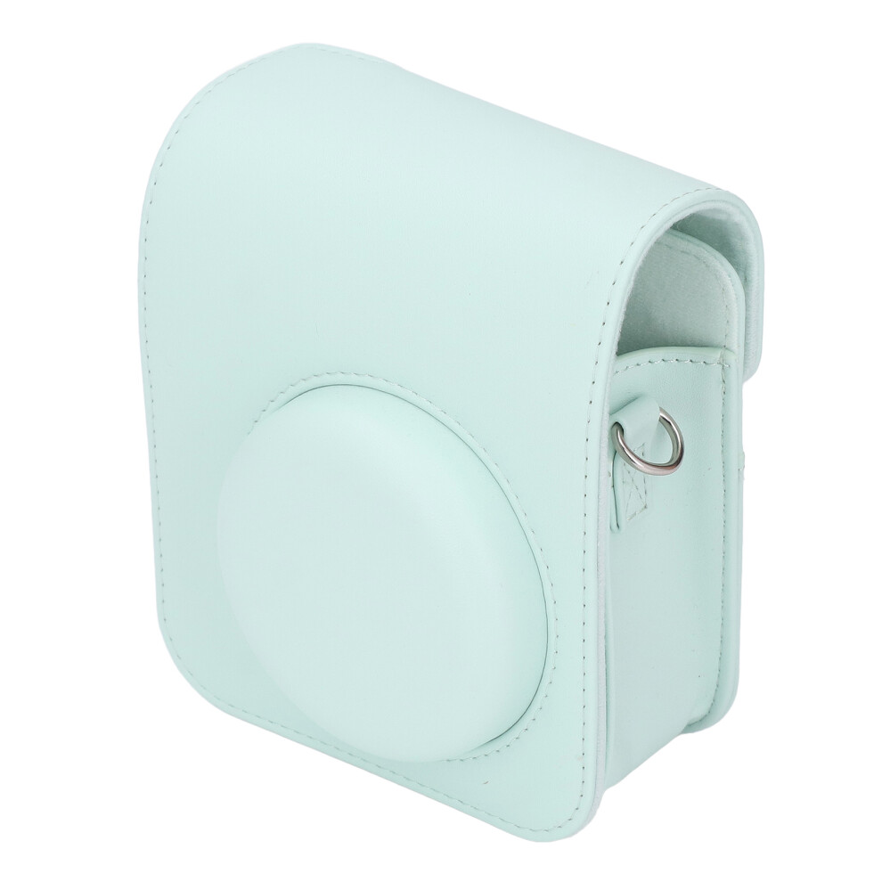 Instant Camera Case Portable Protective Storage Retro Pu Leather Bag Compatible With Mini12 Photography Green 3609667613539