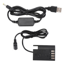 DMW DCC12 Full Decoded Dummy Battery DC Coupler with USB 4017 8.7V Cable Compatible With DMW BLF19E Adapter Compatible With GH3 GH4 GH5 GH5S Camera