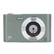 Câmera digital 4K HD com zoom de 16x, 48MP, portátil, com sensor CCD, flash LED, foco automático e compatível com fotografia (verde).
