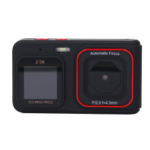 Digital Camera 72MP 2.5K Video Output Dual Screen Compact Camera 16X Zoom Autofocus Selfie Camera Compatible With Travel Gatherings Graduations Black