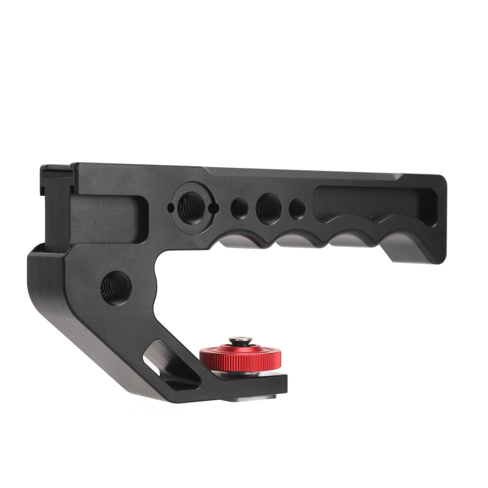 Camera Cage Top Handle Aluminum With Cold Shoe 1/4Inch 3/8Inch Compatible With Arri Camera Cage Top Grip Shooting Accessory 3663985459552
