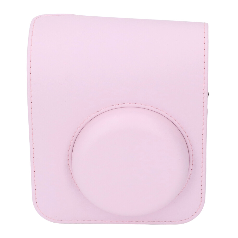 Instant Camera Case Portable Protective Storage Retro Pu Leather Bag Compatible With Mini12 Photography Pink 3067940691351
