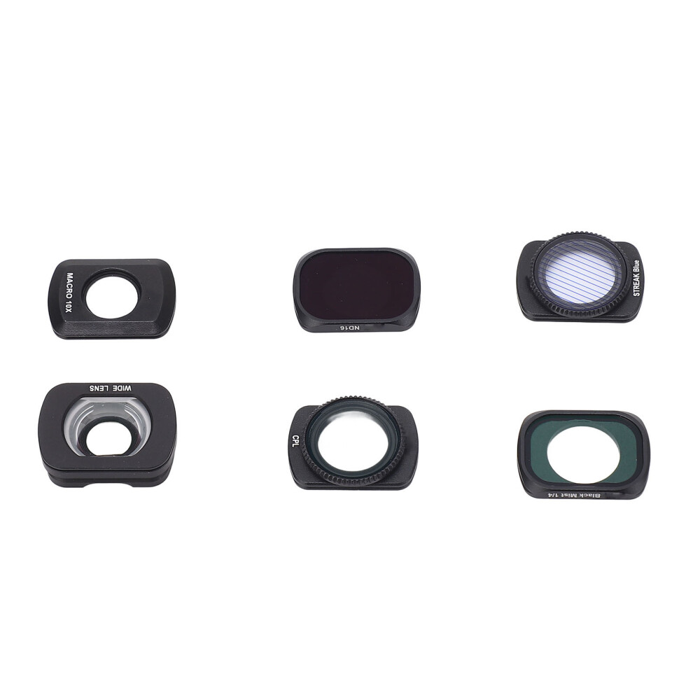 6 In 1 Nd Filters Set Wide Angle Macro 1/4 Cpl Filters Kit Compatible With Osmo Pocket3 Camera 3076905983677