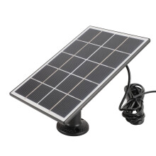 Solarladegerät für Sicherheitskameras zur Wandmontage, 3 W, 5 V monokristallines Solarpanel, kompatibel mit Video-Türklingeln 4, 3 und 2, Schwarz