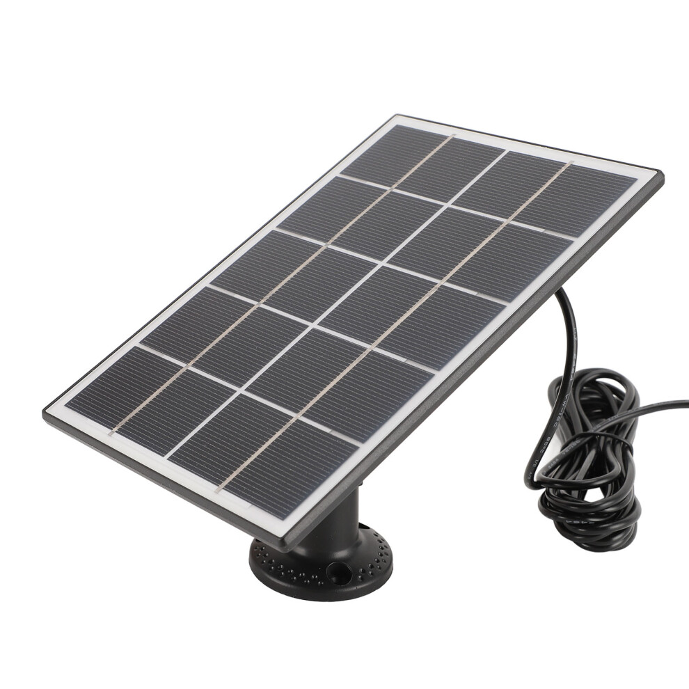 Security Camera Solar Panel Charger Wall Mounted 3W 5V Monocrystalline Solar Panel Compatible With Video Doorbell 4 3 Plus 2 Black 3149009587536