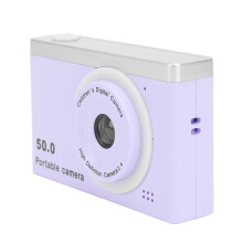 Câmera digital HD 50MP 1080P com zoom de 8x, portátil, com câmeras frontal e traseira duplas e filtro, ideal para fotografia infantil, roxa.