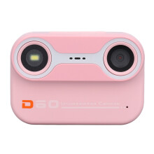 Caméra sous-marine 48 MP, Full HD 1080p, double objectif, zoom numérique 10x, autofocus, étanche jusqu'à 3 m, rose