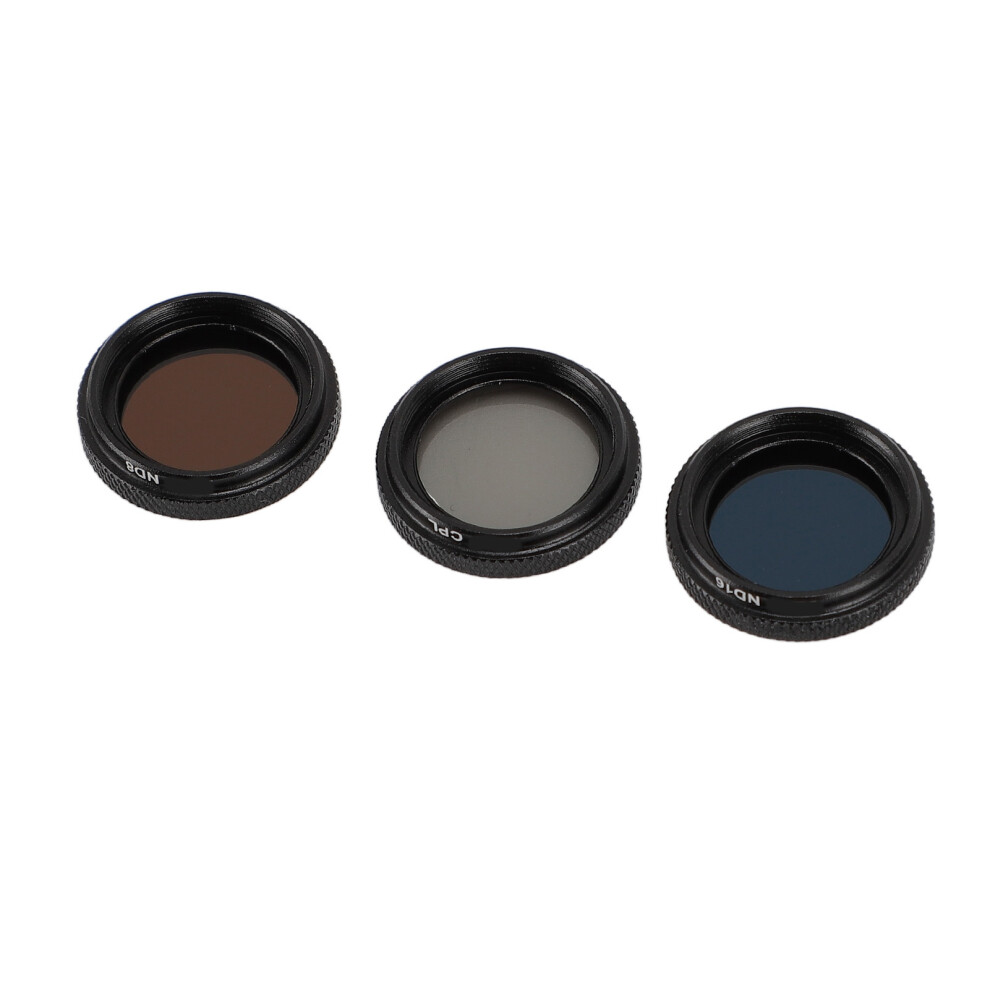 3 In 1 Lens Filter Set Aluminum Alloy Optical Glass Portable Nd8 Nd16 Cpl Filter Compatible With Go3s Action Camera 3051872809687
